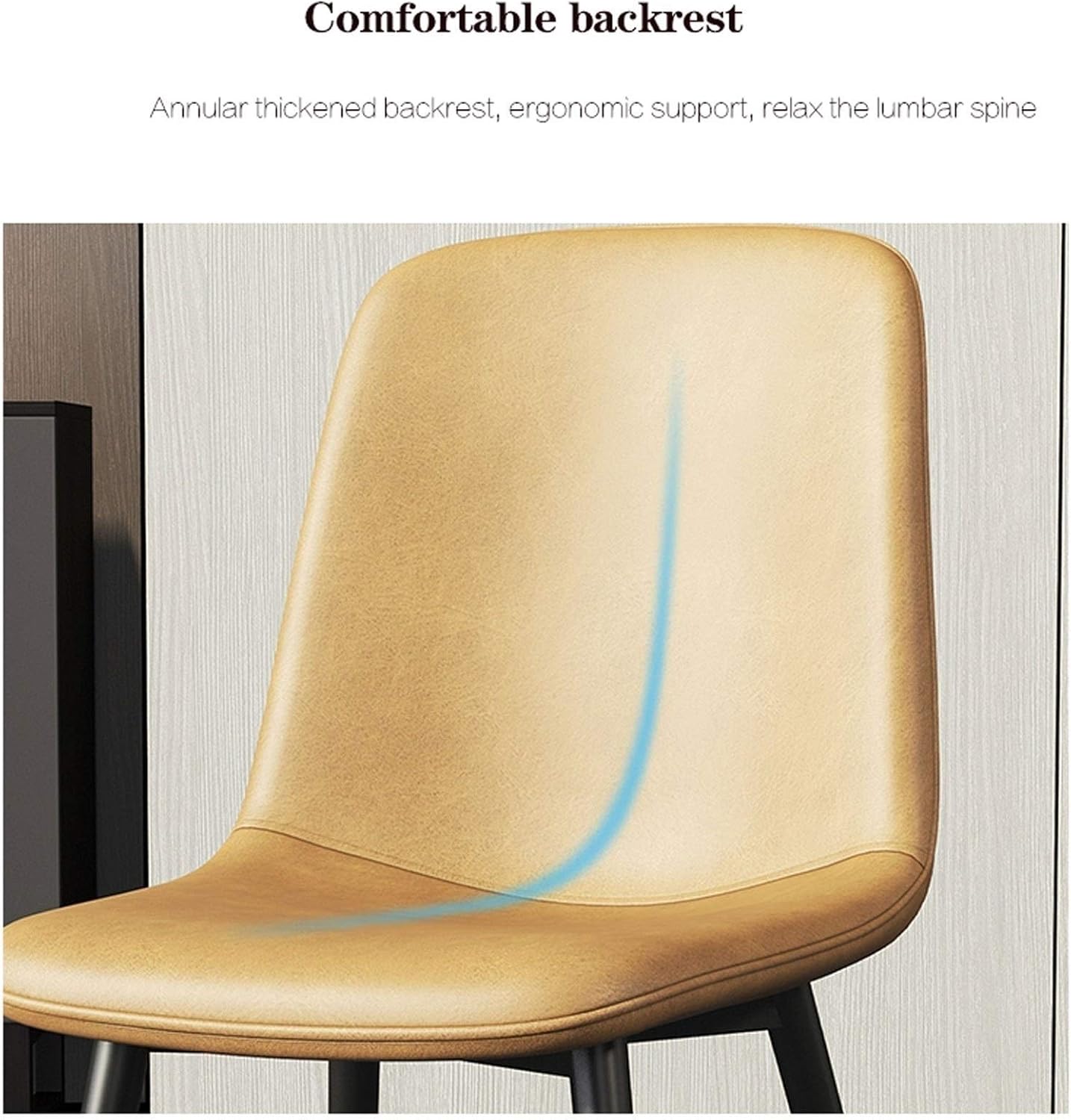 Dining Chair Kitchen Dining Room Furniture Chairs Faux Matte Suede Leather Dining Chairs with Backrest Soft Cushion and Sturdy Metal Legs for Office Lounge Kitchen Bedroom