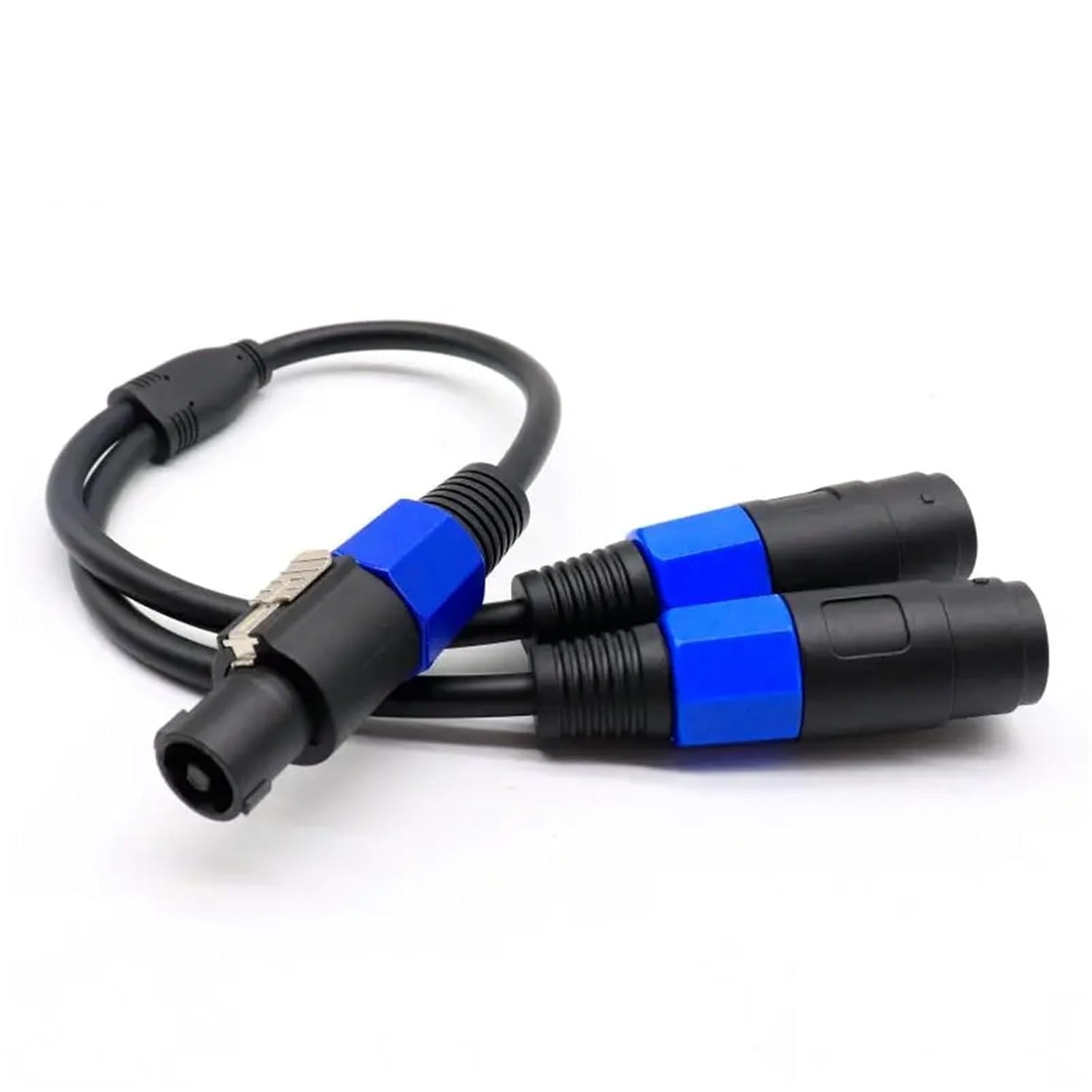 Speakon Splitter Cable 1M2F & 1F2M - 0.5m 4-Core Y-Cable for PA Systems & Studio Use(1Male to 2Female0.5m)