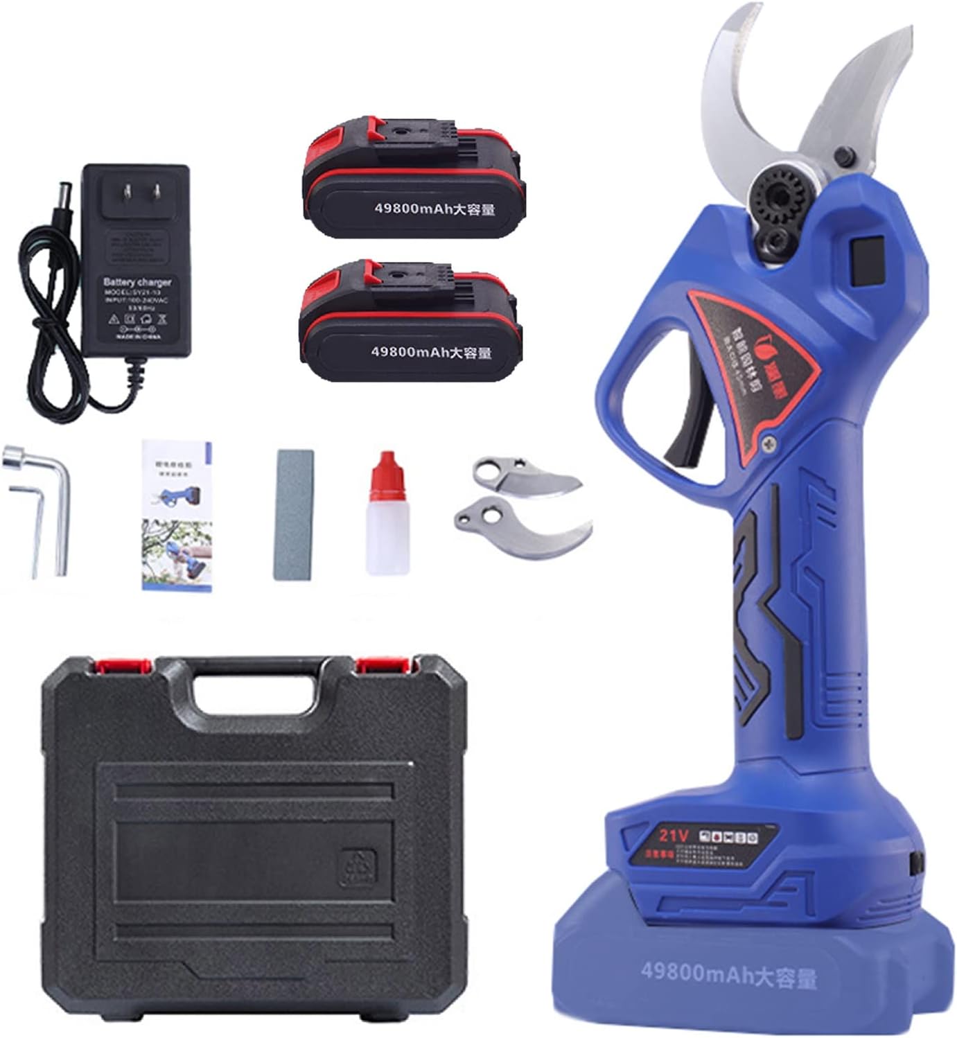 Electric Pruning Shears Scissors, Power Pruner Trim with Rechargeable Lithium Battery, 30mm Max Cutting Diameter, Power Tree Electric Branch Cutter Wood Prunner