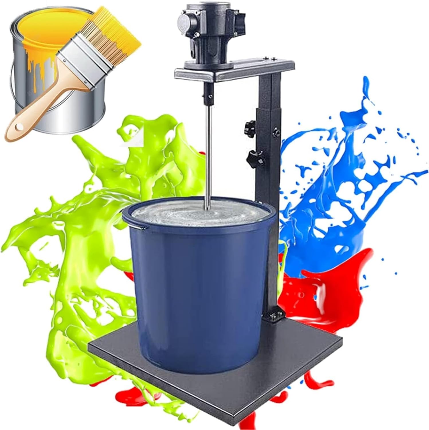Pneumatic Paint Mixer Machine, 5 Gallon/20L Manual Lift Paint Stirrer, Desktop Vertical Air Mixer, Ink Mixing Machine for Mixing