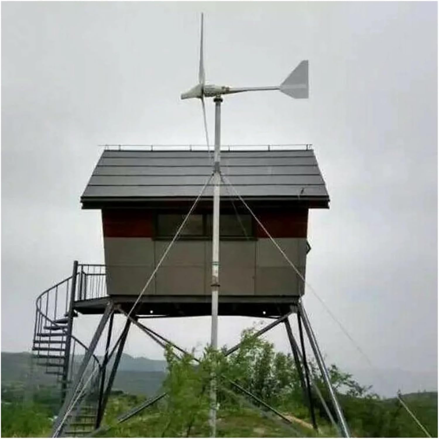 Windmill Generator, Wind Turbine Generator 2000W 48V 96V Alternative Energy Windmills For Marine, RV, Home, Windmill Generator For Home Use (Color : WHITE, Size : 48V), 1005004724059686