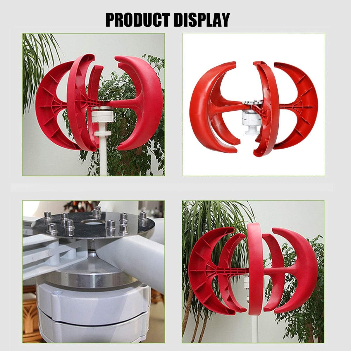 8000W Vertical Axi Wind Turbines Generator Lantern 12V 24V 5 Blades Motor Kit for Home Hybrids Streetlight Electromagnetic,24v