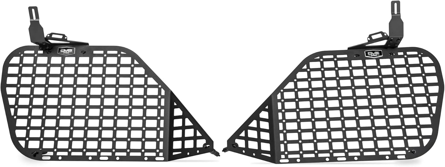 DV8 Offroad Rear Window Molle Panels for 2010-2024 Toyota 4Runner | Includes Passenger & Driver Side Panels | Mount Molle Bags, Med Kits, Tools, & Other Accessories | Rock Light Mounts