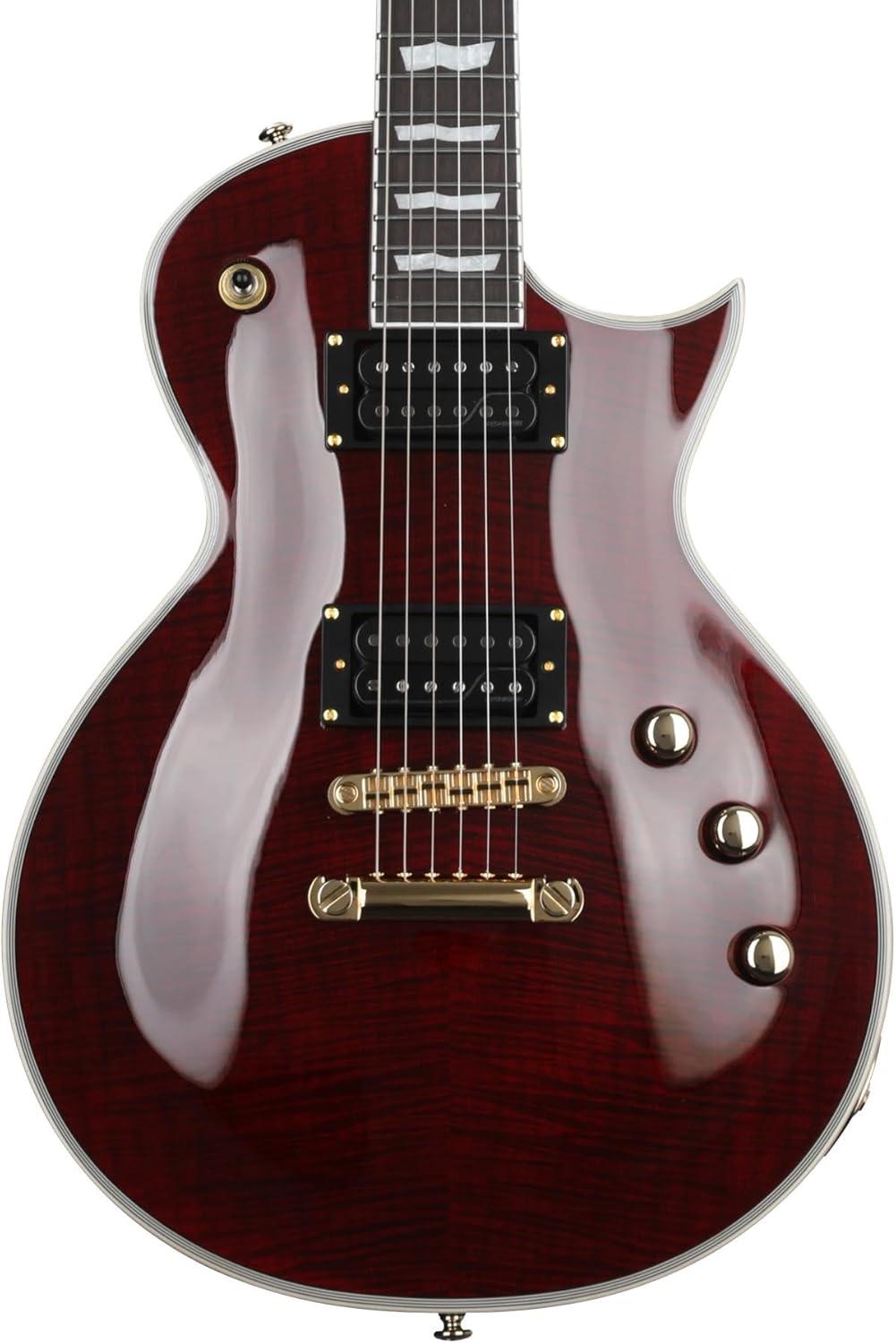 ESP LTD Deluxe EC-1000T CTM Electric Guitar, See Thru Black Cherry