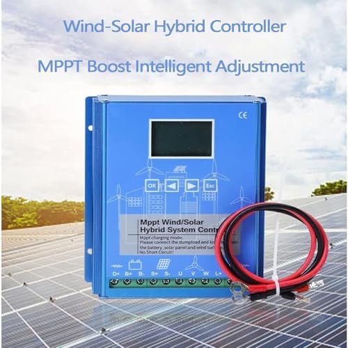 1200W Wind Solar Hybrid Charge Controller - 24V/48V Intelligent LCD Display Regulator for Wind & Solar Power Systems, Efficient Energy Management Accessories