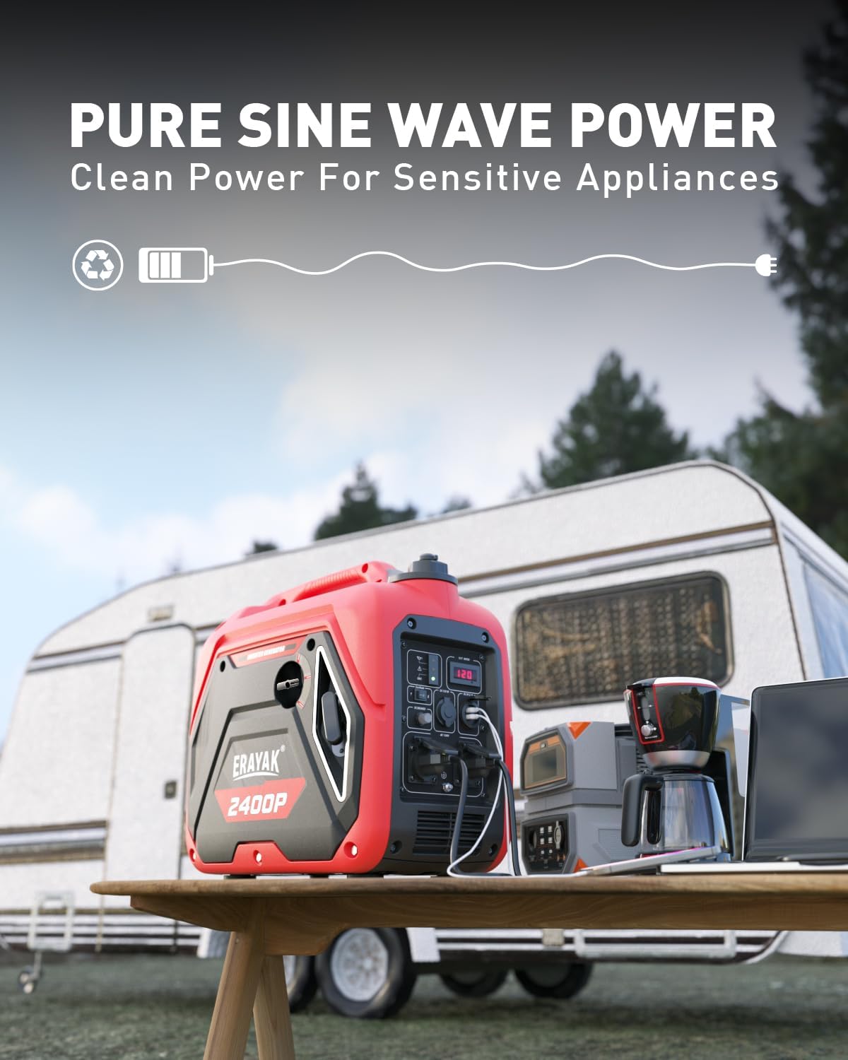 Complete Power and Protection: ERAYAK 2400W Generator & Weather-Resistant Cover