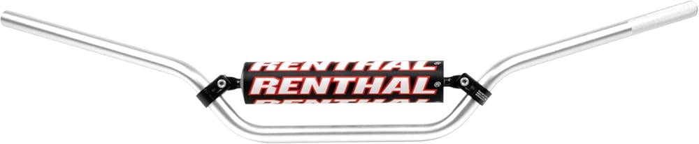 Renthal 838-01-SI-05-185 Bend High Off-Road Motorcycle Handlebar Accessories - Silver / 7/8 in.