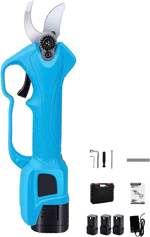 Electric Secateurs Professional Electric Pruning Shears, 16.8V Li-ion Battery Tree Branch Pruner Rechargeable Garden Cutting Shears 28mm