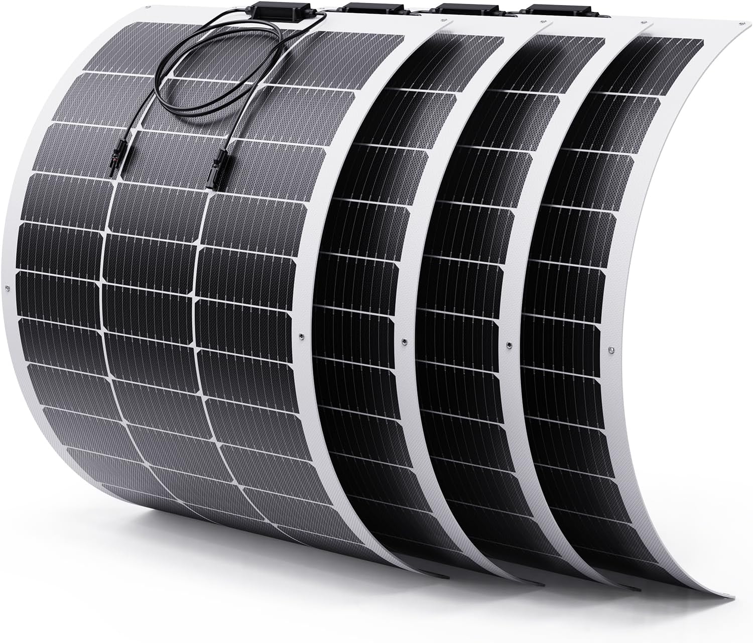 400 Watt Solar Panel, 4PCS 100W Flexible Solar Panel 23% High-Efficiency Ultra Lightweight,11BB IP68 Watercolor Solar Panels for Homes Offgrid RV Campervans Boat