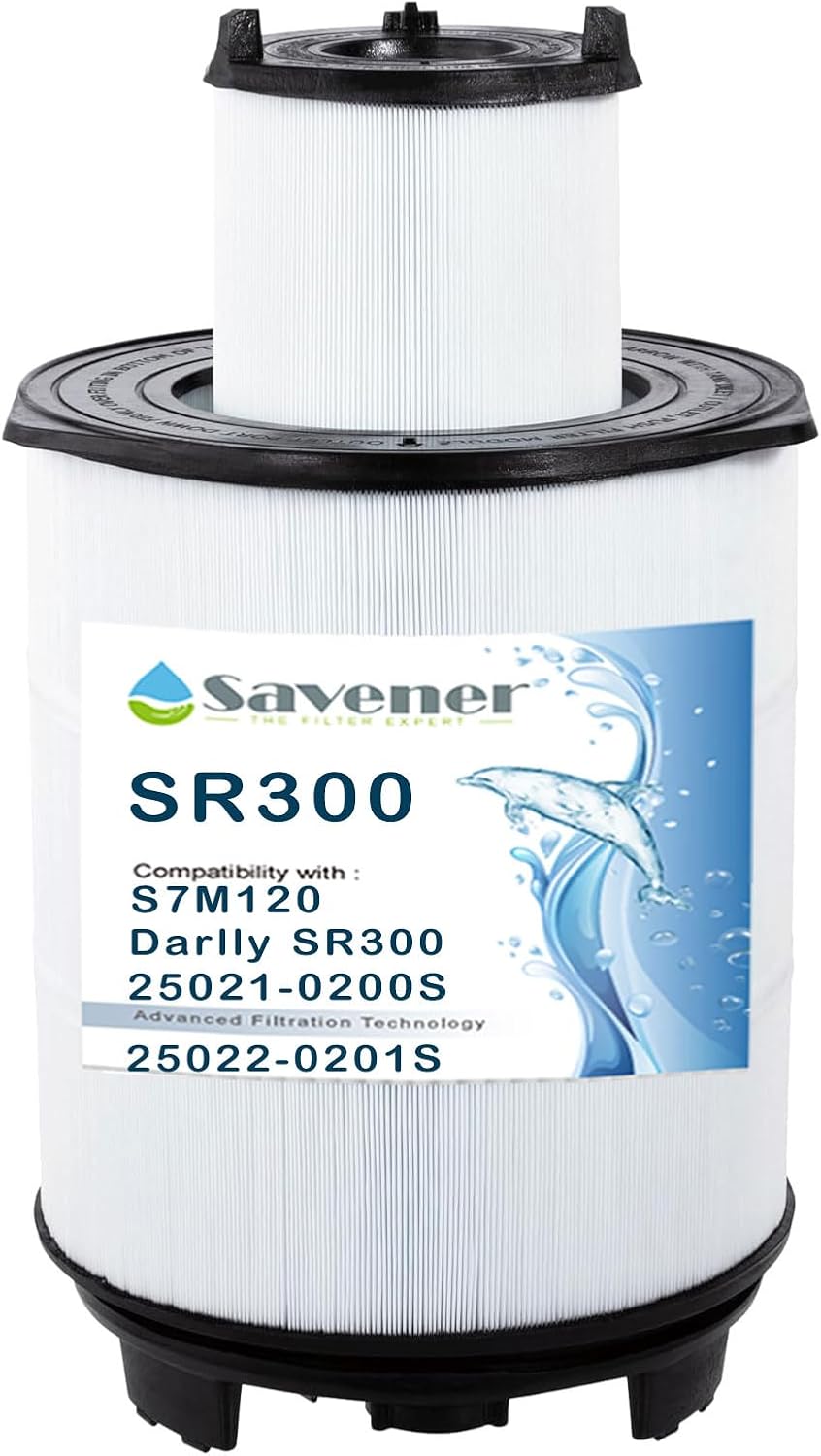 Savener® S7M120 System 3 Inner and Outer Pool Filter, Compatible with 25021-0200S & 25022-0201S, Replacement for Sta-Rite System 3 S7M120, SR300 Pool Filter Cartridge, 300 Sq. Ft