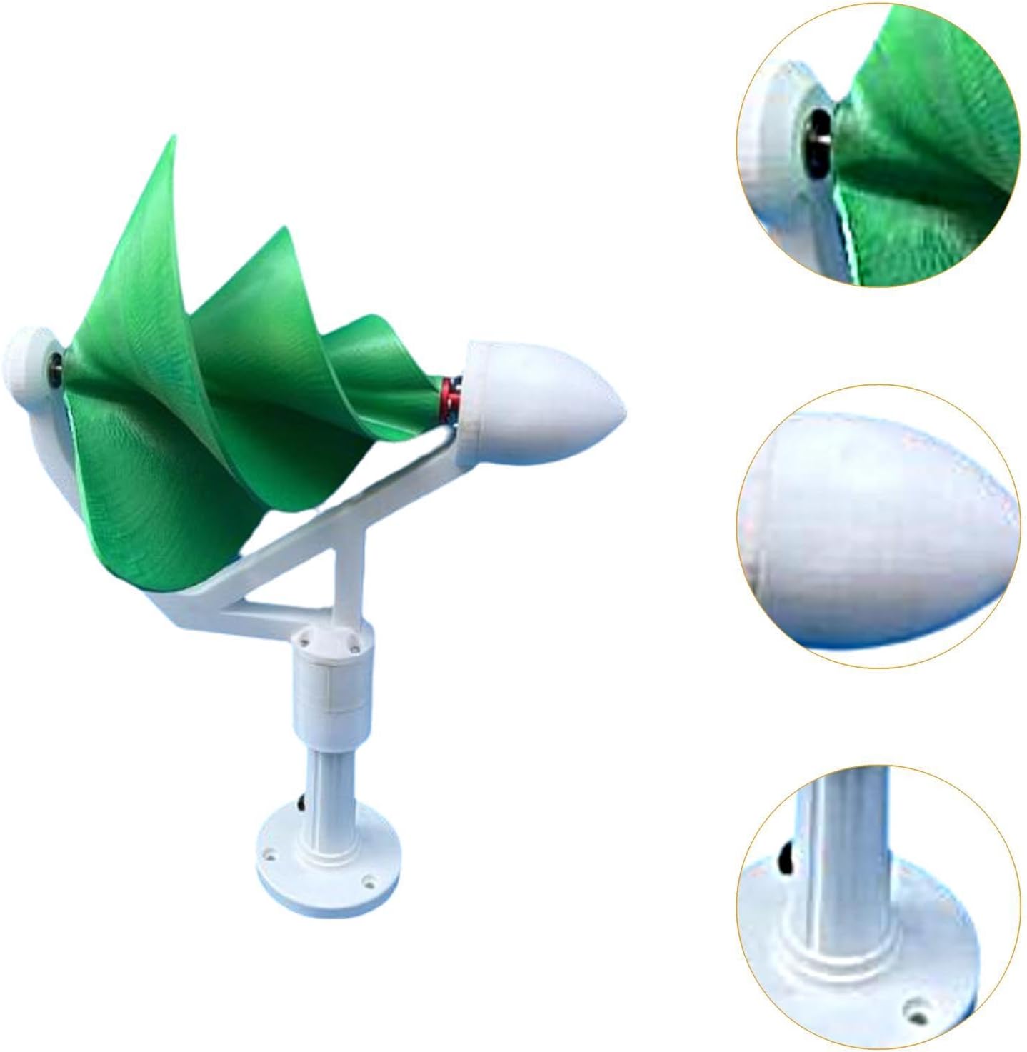 Spiral Wind Turbine Generator High Efficiency Spare Parts Professional Replaces Spiral Wind Generator Model for RV Home Farm, Green