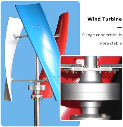 6000W Vertical Wind Turbine Kit for Home & Street Lighting, 12V/24V Windmill Generator with Controller - Renewable Energy Solution, Eco-Friendly Power Generation