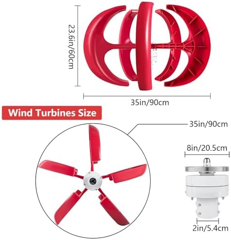 13000W Wind Turbine Generator Kit - Portable 12V/24V/48V/72V/110V/220V, 5 Blades & Controller - High-Efficiency Renewable Energy for Off-Grid Power Solutions