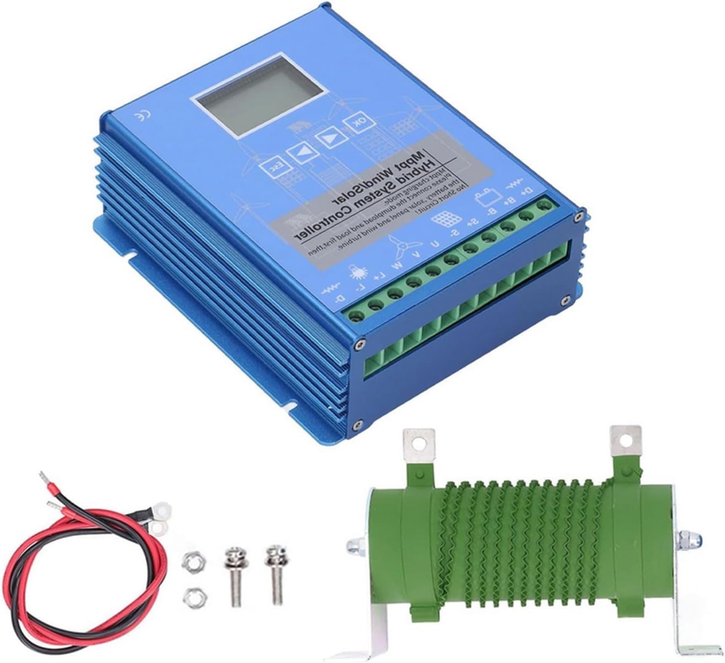 CAJUCA 3000W Solar Turbine Generator Controller, Wind Solar Hybrid Charge Controller Equipped with Dump Load Automatic Controller