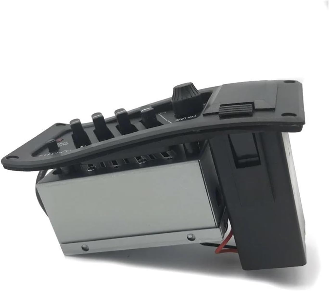 acoustic guitar pickup kit 10Pcs EQ 4 Band Acoustic Guitar Pickup Equalizer Acoustic Guitar Preamp Amplifier Piezo Pickup 6.5MM Output(With cover)