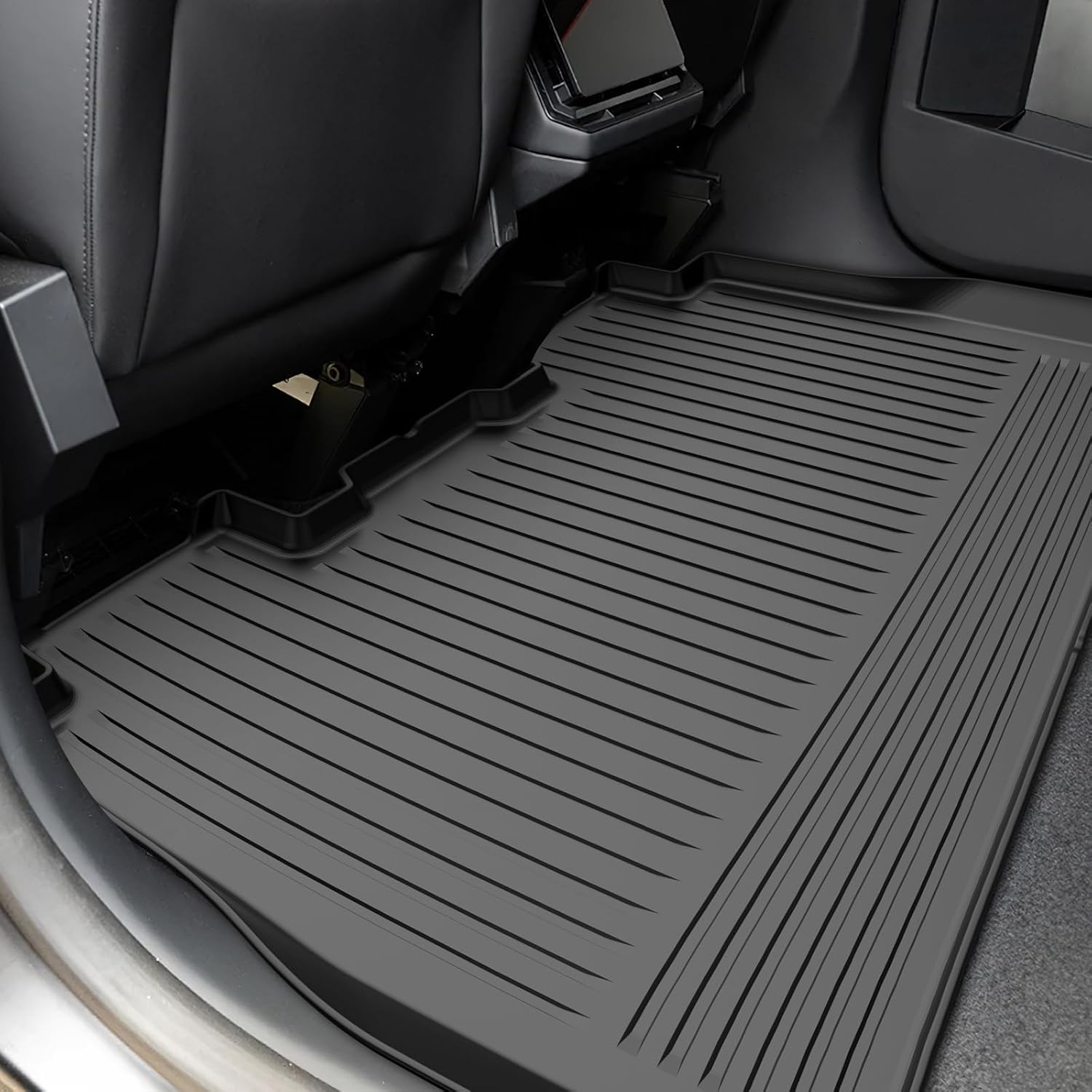 Floor Mats for Tesla Cybertruck- 2024 2025 2026 Custom Fit All Weather TPE Cargo Liner Cargo Trunk Accessories（Tesla Cybertruck Full Floor Mat Kit Set of 6）