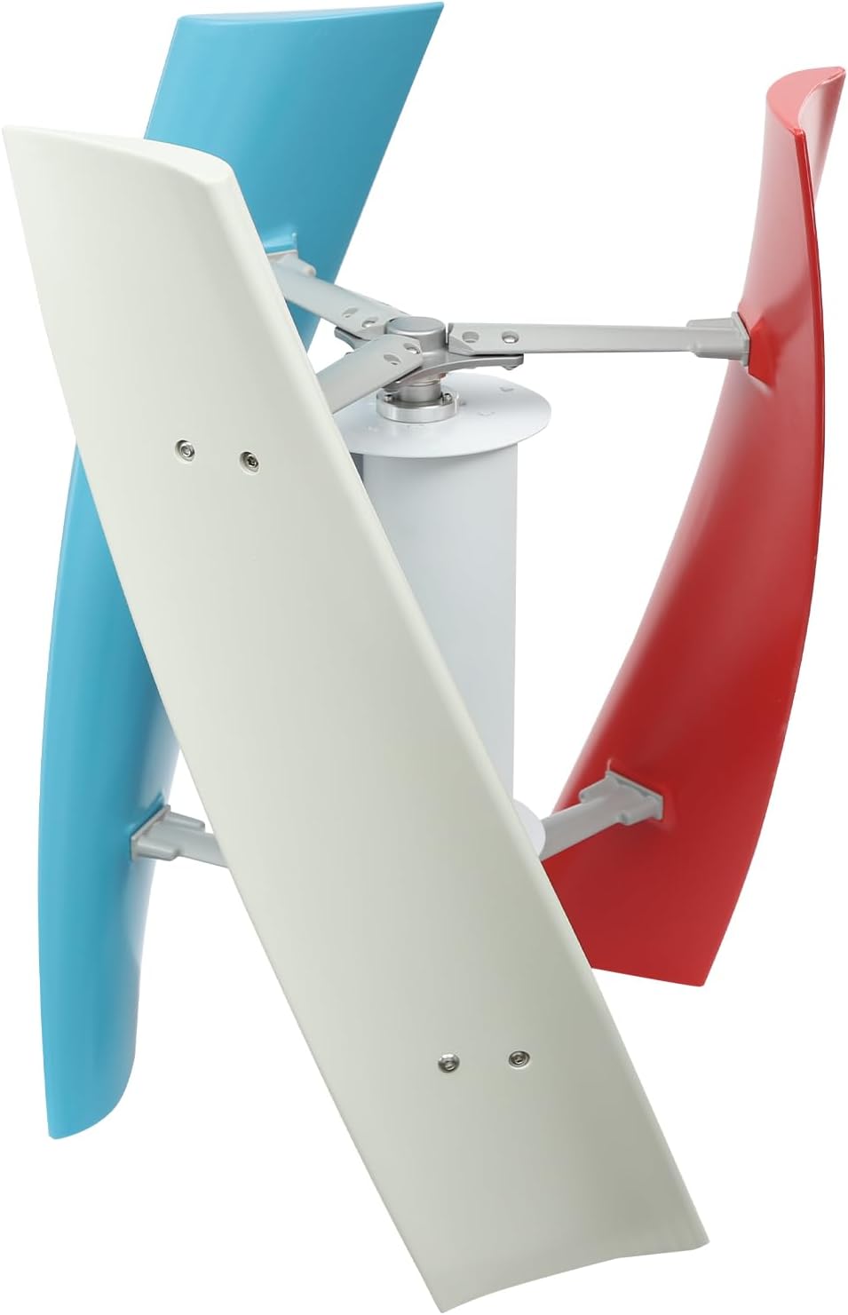 24V 100W Vertical Wind Generator, Top of Pole Mount Generators Windmill with Controller and 3 Colorful Fan Blades, Wind Energy Generator for Energy Supplies in Homes, Businesses, and Industries