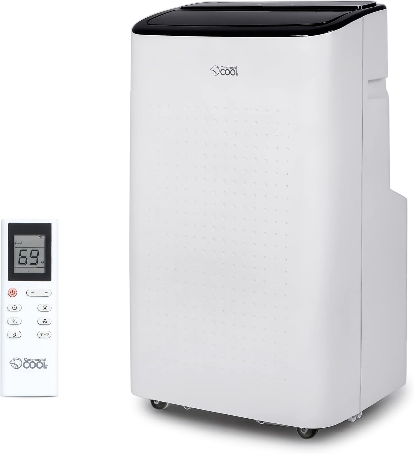 COMMERCIAL COOL Portable Air Conditioner 12,000 BTU Air Conditioner Unit with Dehumidifier & Fan, AC Unit Cools up to 550 Square Feet, Indoor Air Conditioner with 2 Remote Controls, White