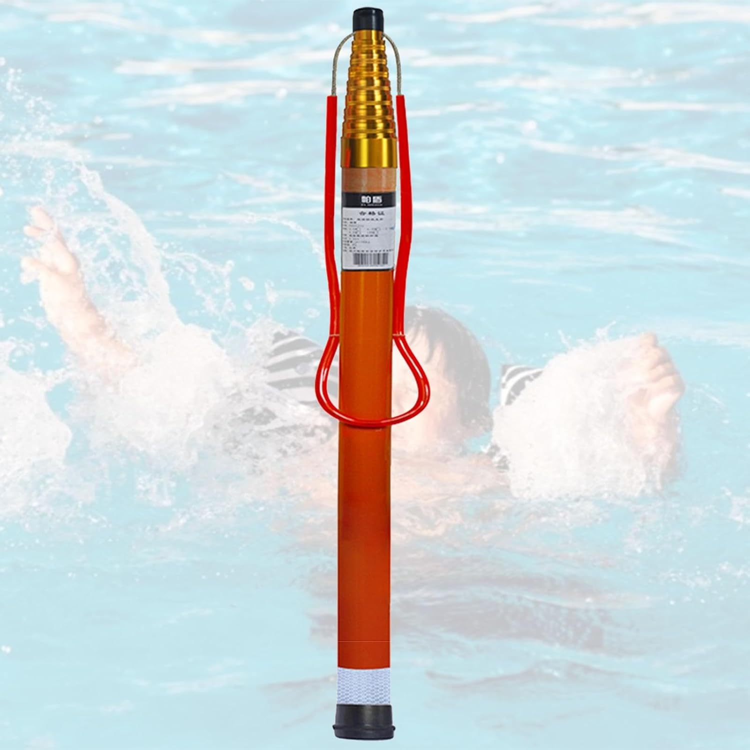 Life-saving Pole For Swimming Pool, 15 Feet 18 ' 21 FT Safety Rescue Bars With Rope Hook & Telescopic Poles For Water Rescuing Lifesaving, Adults Kids Life Emergency Hook Extender Pole(Size:6.5M/21.3F