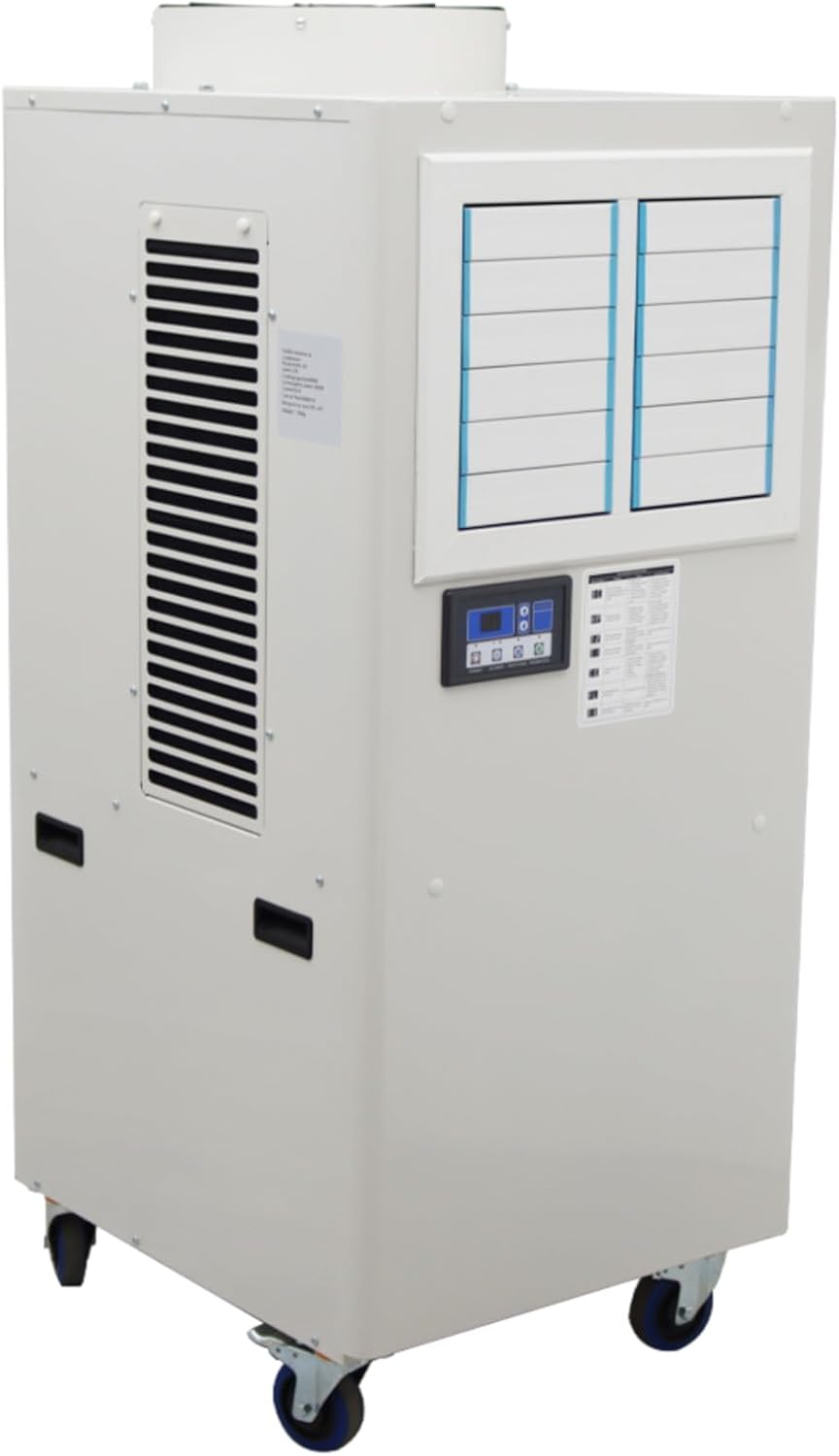 Air Flow 3600m³/h Industrial Portable Air Conditioner with Wheels 14L Tank Commercial Spot Cooler 1820W Adjustable Air Outlet Ideal for insititute Workshops Outdoor Events 220V