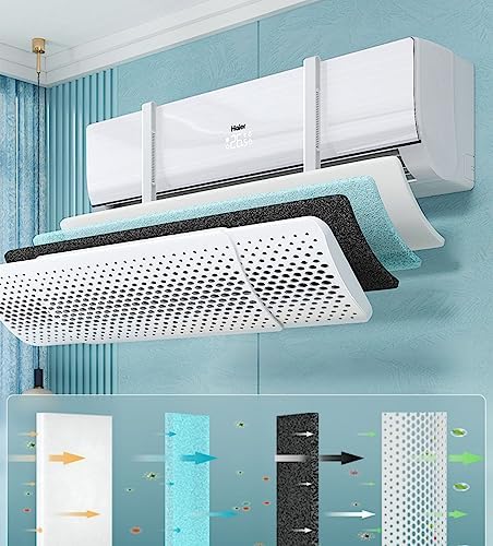 Large Hole Design Angle Adjustable Central Air Conditioning Wind Shield, Suitable for Most Air Conditioners, Anti Direct Blowing