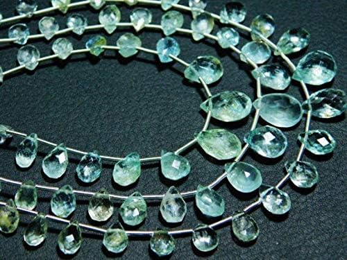 JP_BEADS AA-Aquamarine Faceted Pear Briolette- 8