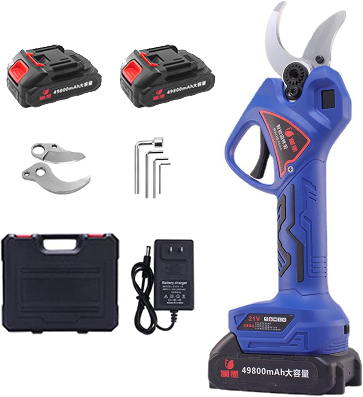 Electric,25V Electric Pruning Shears Electric Branch Scissors Cordless Pruner Brushless Motor Pruning Shears Garden Trimmer,for Hedge Tree,45mm Max Diameter,3pcsbattery/2306