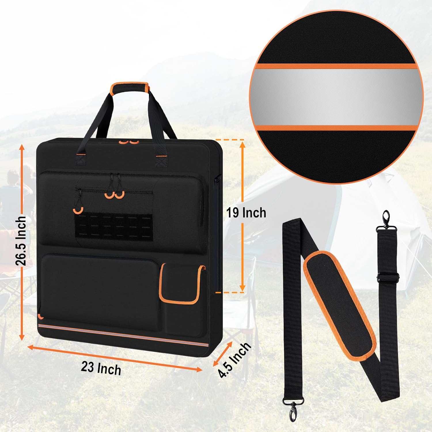 Solar Panel Storage Bag and Portable Station Bag Compatible with Jackery Explorer 500 and Jackery SolarSaga 100W 100X 200W