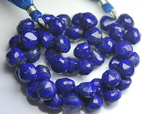 13 inch natural beads strand of 7-8mm faceted onion lapis lazuli gemstone briolletes beads for DIY jewelry - necklace, bracelet, earring, ring.
