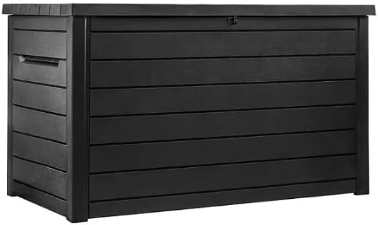 230-Gallon XXL Deck Storage Box Outdoor Patio Container (Graphite)