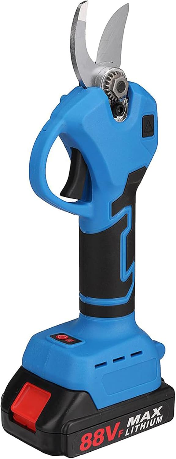 Cordless Electric Pruning Shears, 21V Electric Branch Scissor, Lithium Battery Powered, 30mm (1.2 Inch) Cutting Diameter with Brushless Motor, Garden Orchard Tool,2pcs Battery