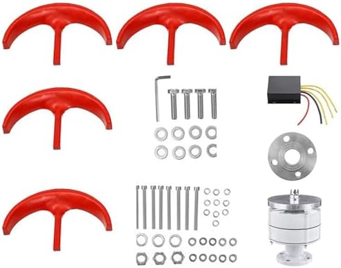 2000W Vertical Wind Turbine Generator Kit 12V/24V with Controller - Eco-Friendly Renewable Energy for Home, RV, Chalet & Terrace - Efficient Permanent Magnet Design