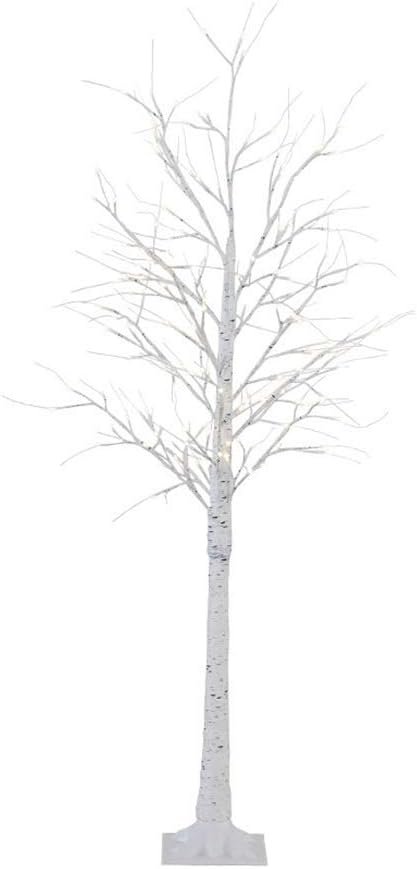 Floor Lamp Standing Lamp for Bedroom Floor Lamp Romantic Decoration White Birch Tree Living Room Bedside Bedroom (Size : M)