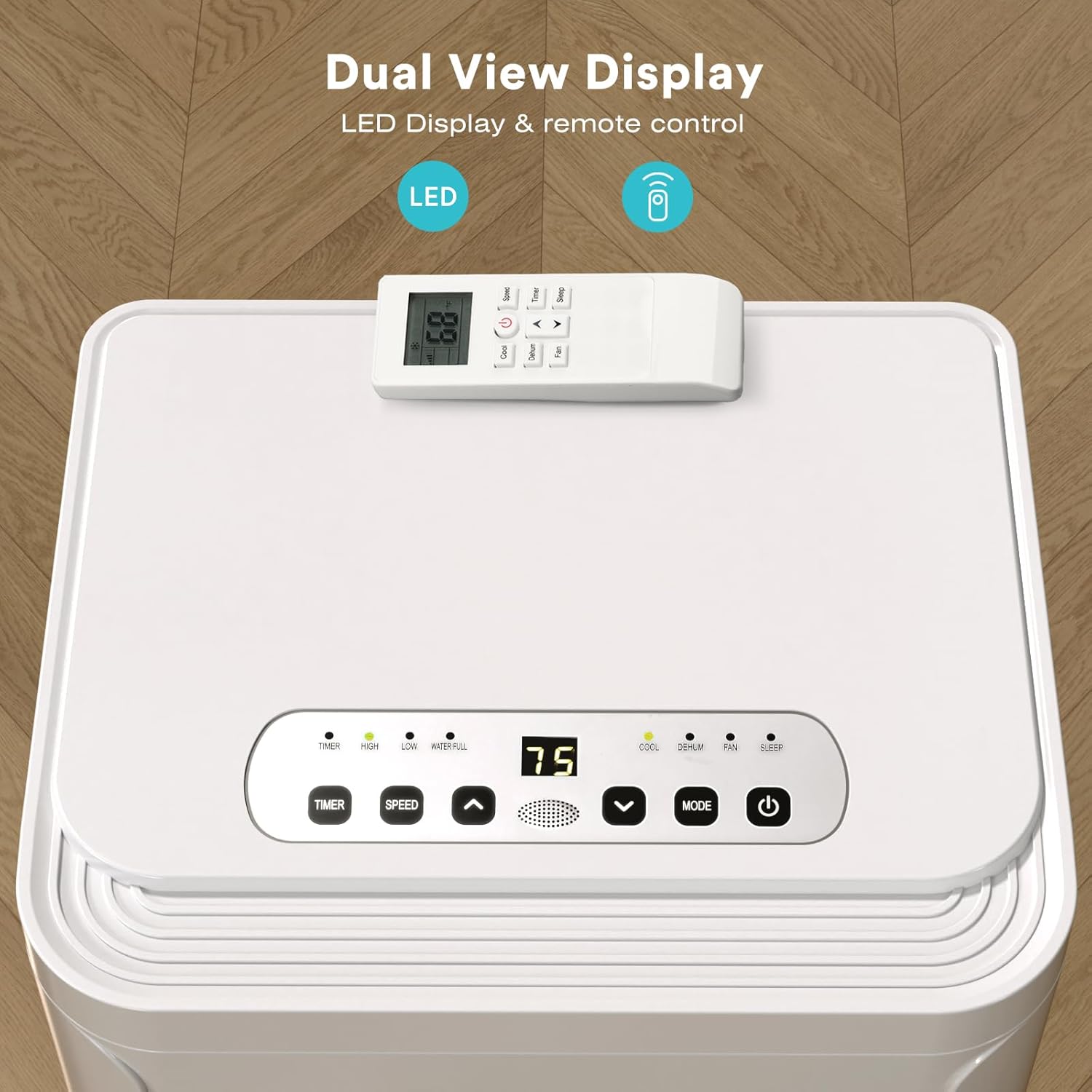 Portable Air Conditioner with Remote Control 3-in-1 8,000 Cooling, Fan, Dehumidifier Mode/Easy Install Window Kit/Sleep Mode/Timer