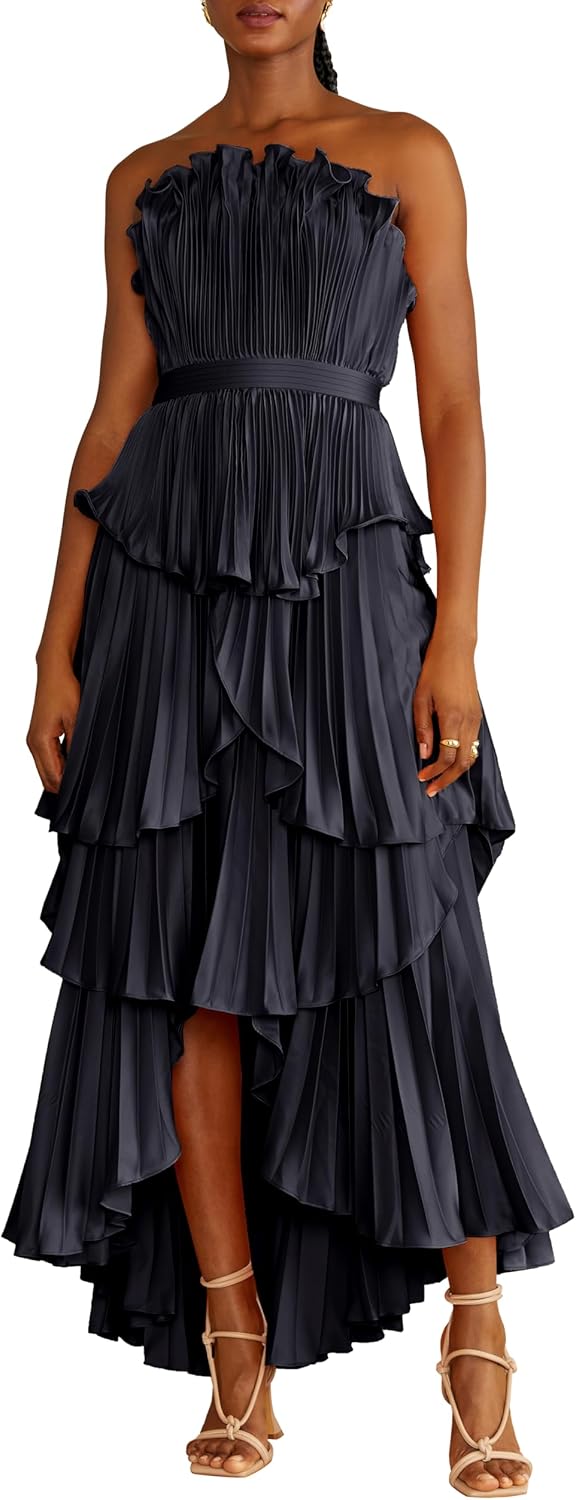 Amur Womens Janey Tiered Shell Midi Dress