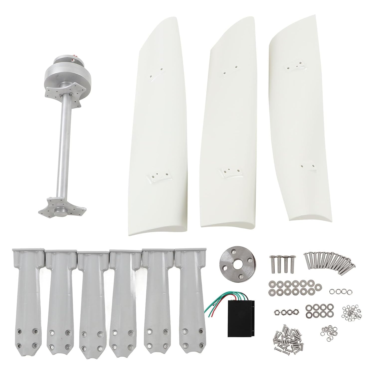 Wind Generator Electromagnetic Brake Vertical Wind White MPPT Controller for Farm (12V)