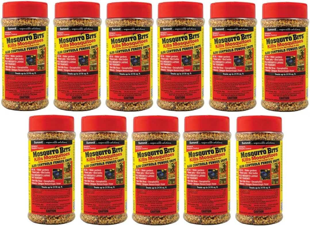 Summit # 116-12 8 oz Mosquito Bits Biological Mosquito & Fungus Gnat KIller - Quantity 11