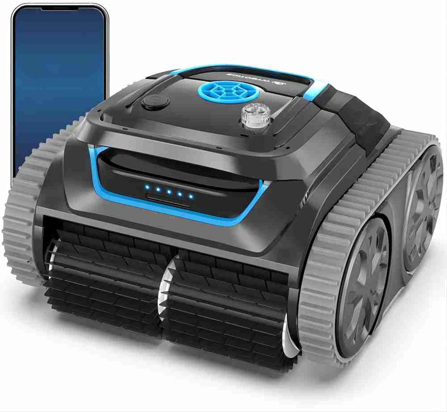 Cordless Robotic Pool Vacuum Cleaner with APP Control, 200-Min Runtime, Smart Path Planning, Wall Climbing, Pool Cleaner Robotic for Inground Pools up to 2200 sq ft