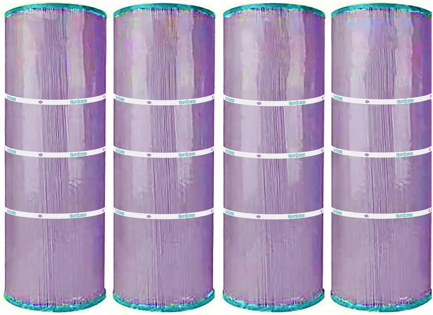 Hurricane Filters 4 Pack HF7477-04P Platinum Purple Pool Filter Cartridge - Replacement for Pleatco PA75SV, Unicel C-7477, Filbur FC-1260, Hayward C-570, SwimClear C3020, Super Star Clear 3000