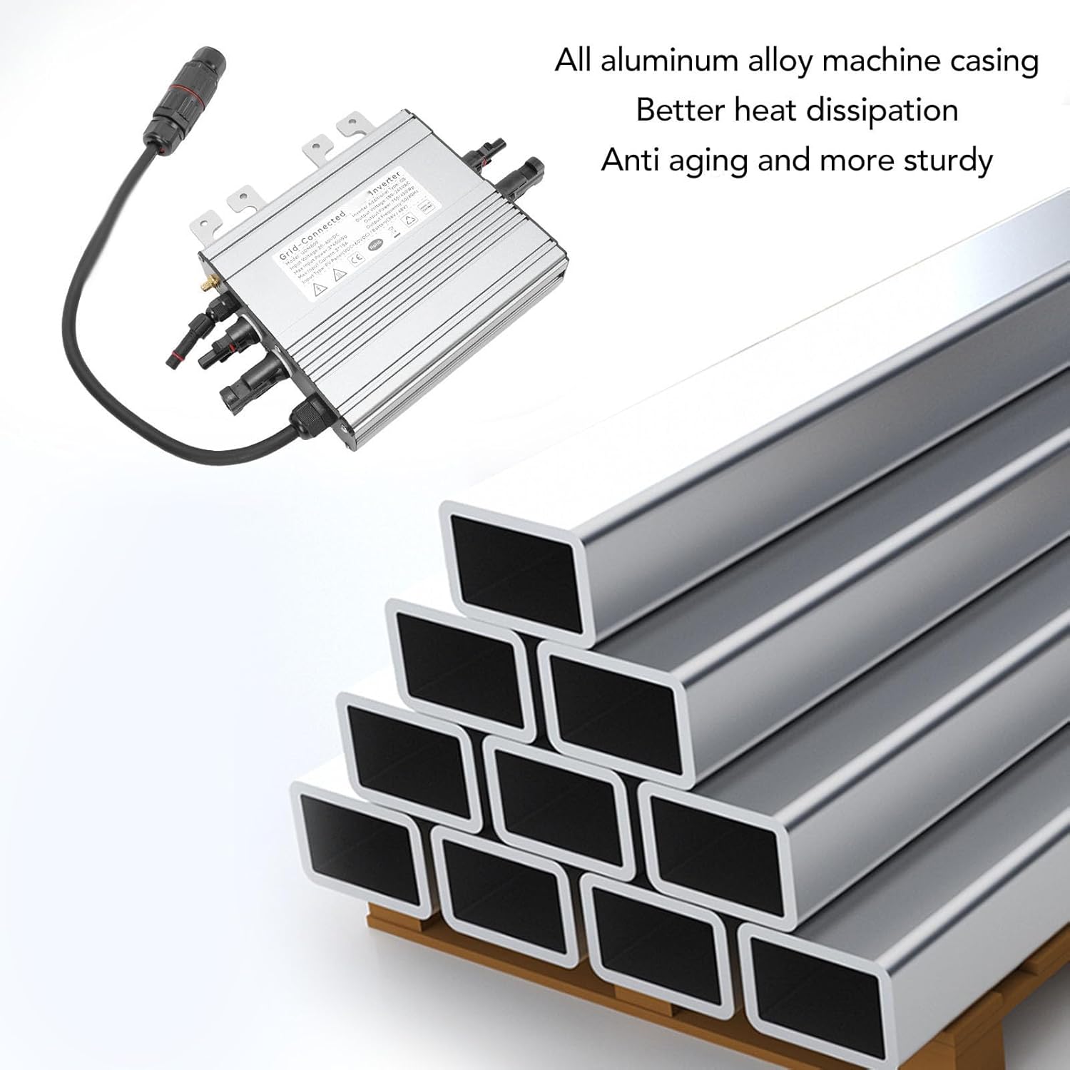 Grid Tie Inverter, 800W Microinverter WiFi PV Battery Mode Water Proof Anti Reverse Grid Tie Inverter for Generation System