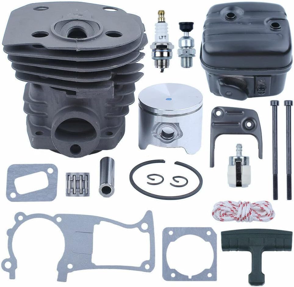 Replace Parts for Machine 44mm Cylinder Piston Kits Muffler for Husquarna 346XP 350 351 353 Chainsaw Part