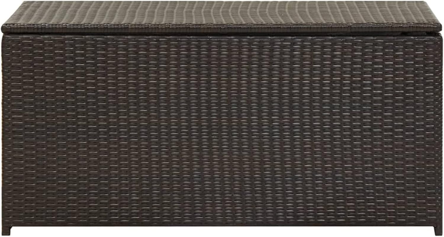 Patio Storage Box Outdoor Storage Deck Box for Patio, Garden Poly Rattan 39.3