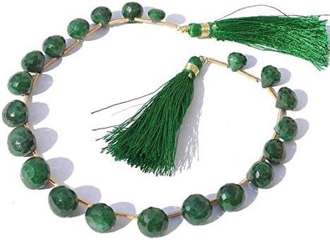 13 inch natural beads strand of 7-10mm faceted onion dyed ruby gemstone briolletes beads for DIY jewelry - necklace, bracelet, earring, ring.