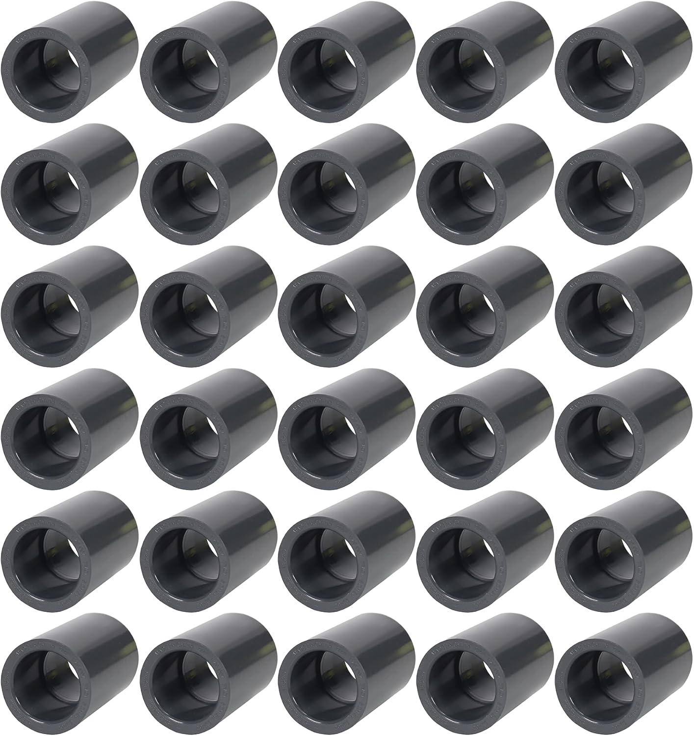 829 Series - Schedule 80 PVC Fittings (Black) - Coupling Connector - 1-1/2