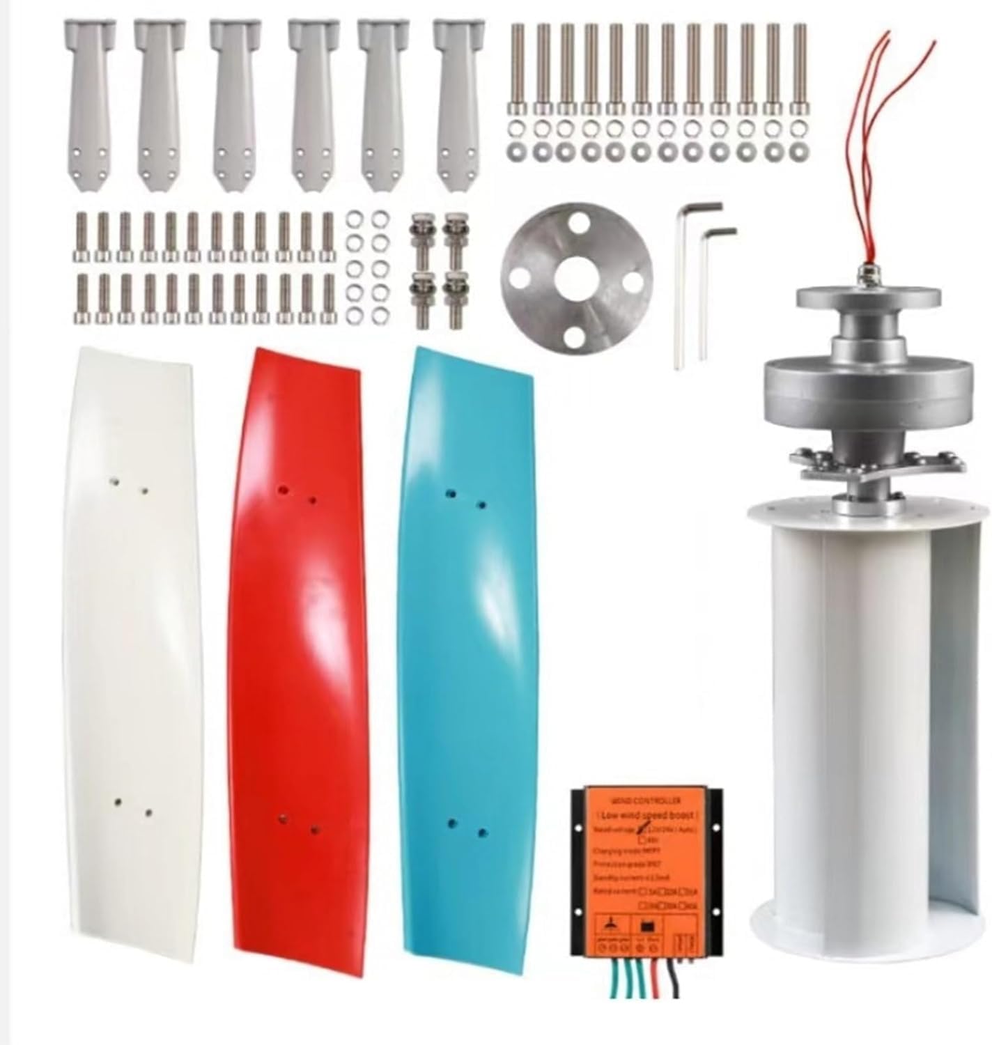 CAJUCA 3000W Helical Magnetic Suspension Axis Vertical Wind Turbine Wind Generator Windmill Magnetic Suspension Wind Turbine Generator