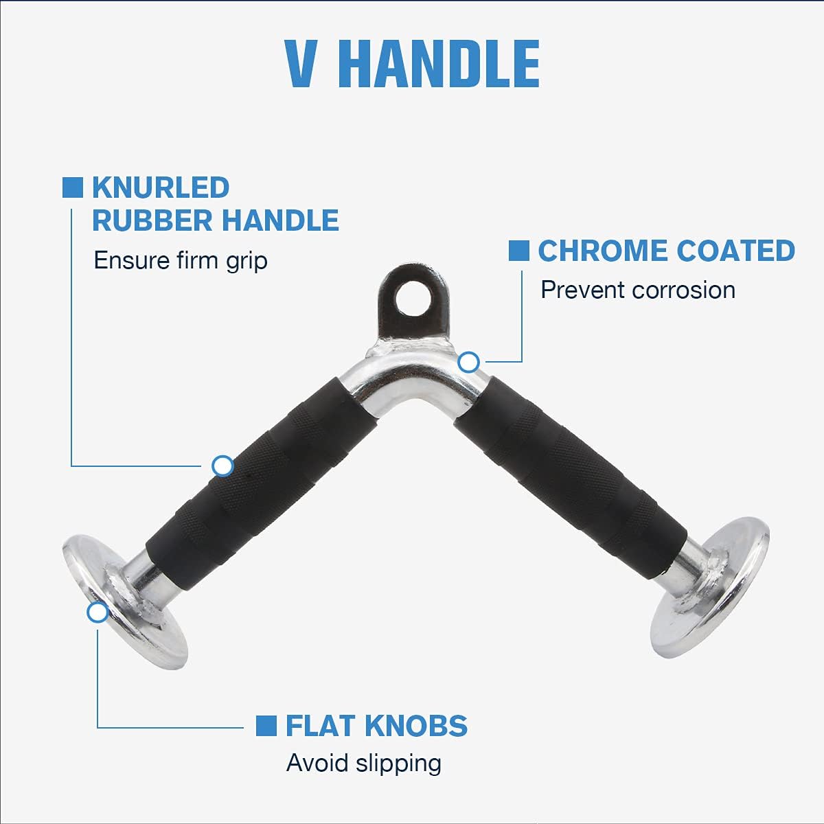 RitFit Cable Machine Attachments for Gym, LAT Pulldown Accessories with Multi-Option: V Bar, Tricep Rope, Double D Handle, Rotating Straight Bar, for Weight Fitness