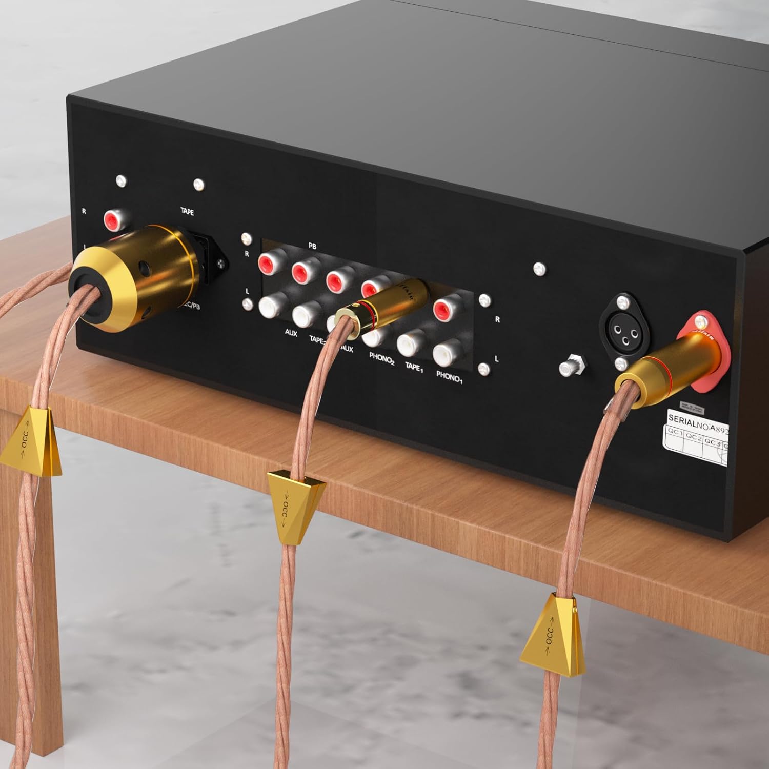 Preffair X461 5N OCC Copper Balanced Cables with 3 Pins XLR Female to Male Connectors 15AWG/4 x 1.5mm2, 1 Pair for Audiophile Turntable, AMP, DAC (X461XR1819G, 1M/3.3FT)