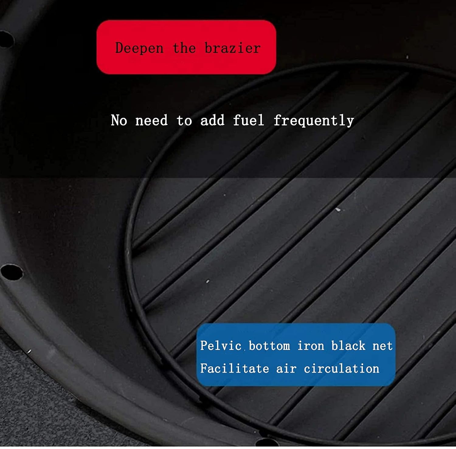 Outdoor Fire Pits Grill Bowl Barbecue/Fire Pit Outdoor Heaters & Fire Pits with Grill Grate for Camping/Outdoor Heating/Bonfire and Picnic