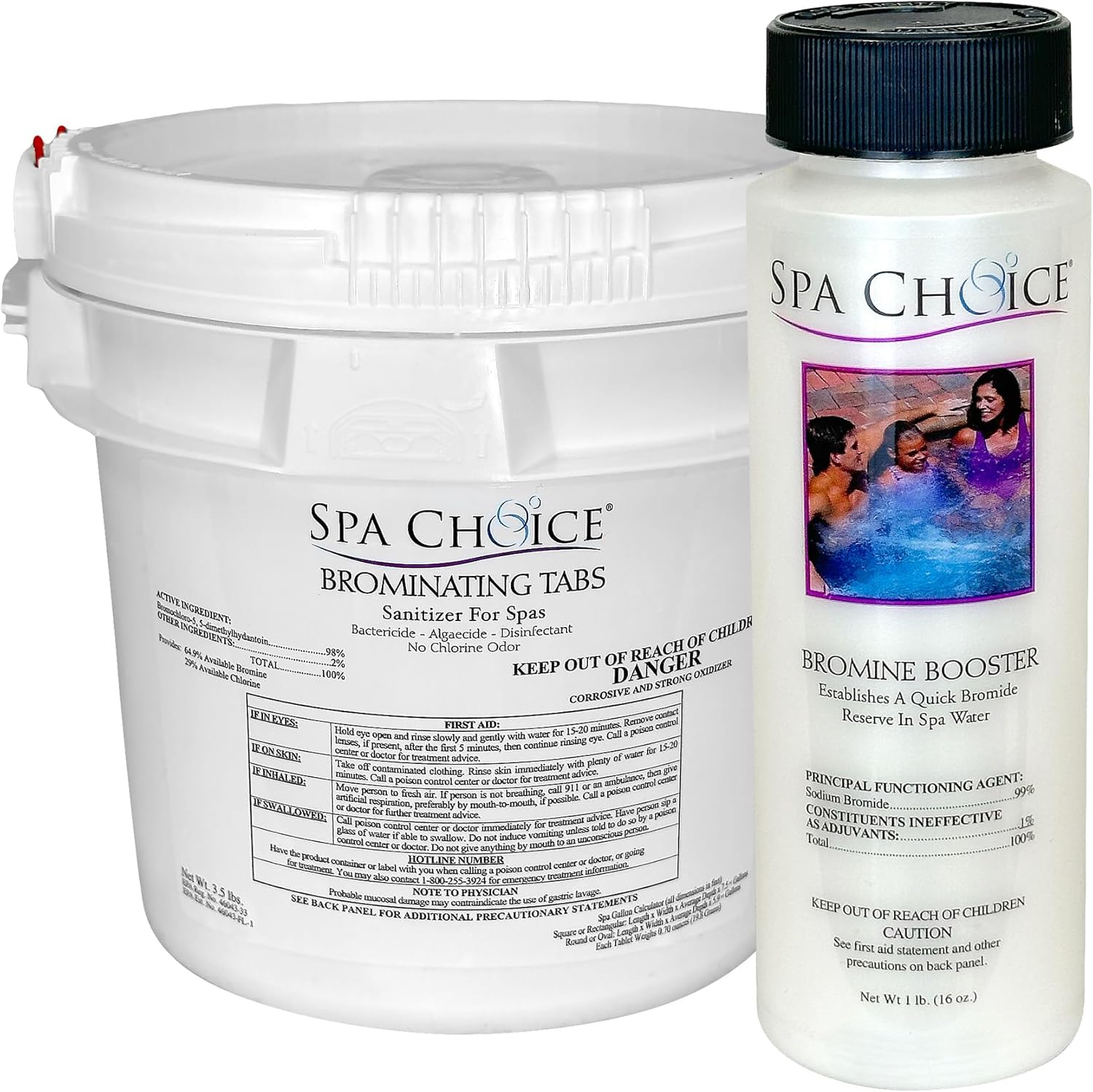 SpaChoice 472-3-3011 Bromine Tablets for Spa Hot Tub, 3.5-Pounds, with 1-Pound Sodium Bromide