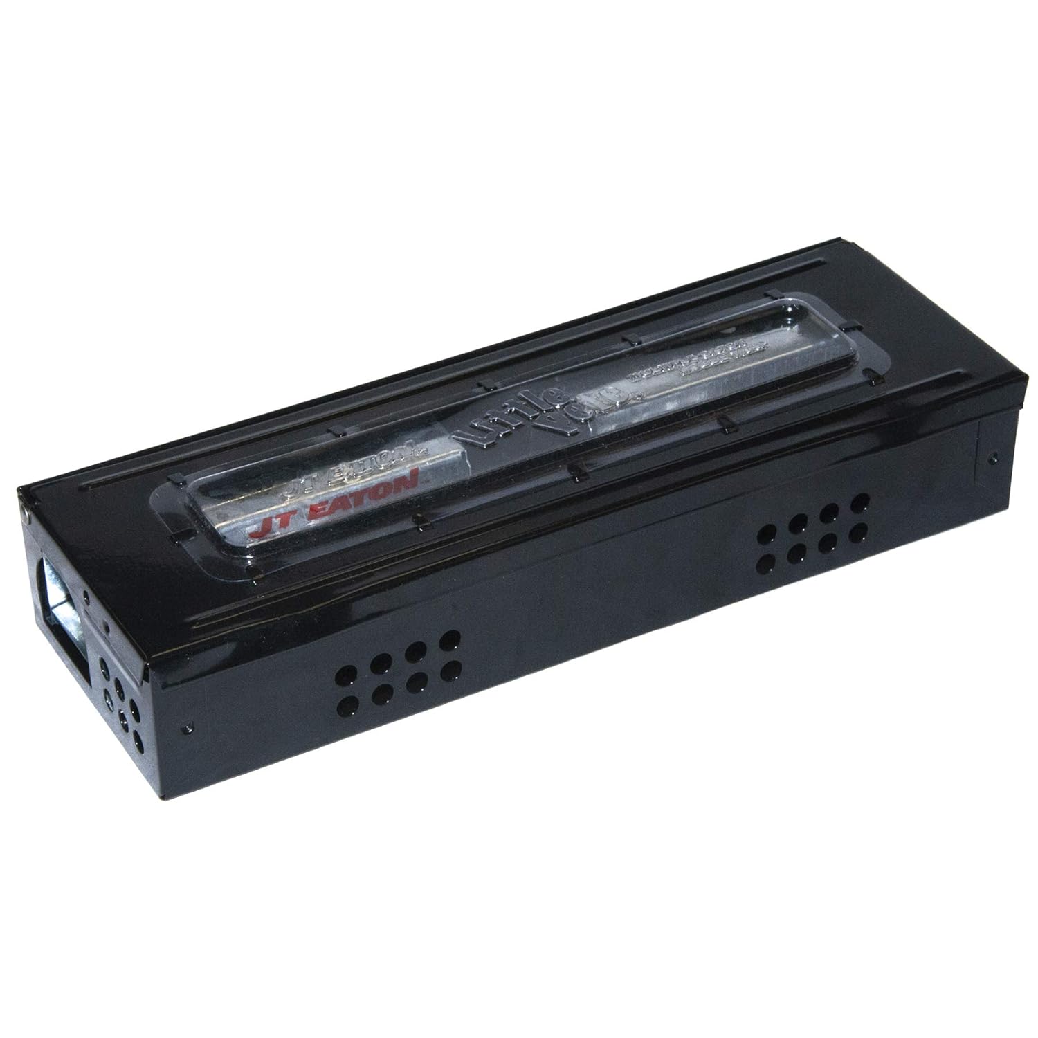 Little Pete Slim Multiple Catch Mouse Trap – Black Powder Coated Steel with Clear Window – Low-Profile, Reusable Live Catch Trap for Up to 7 Mice – No Bait Required